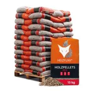 Heizfuxx Holzpellets Red 15kg x 65 Sack 975kg Palette